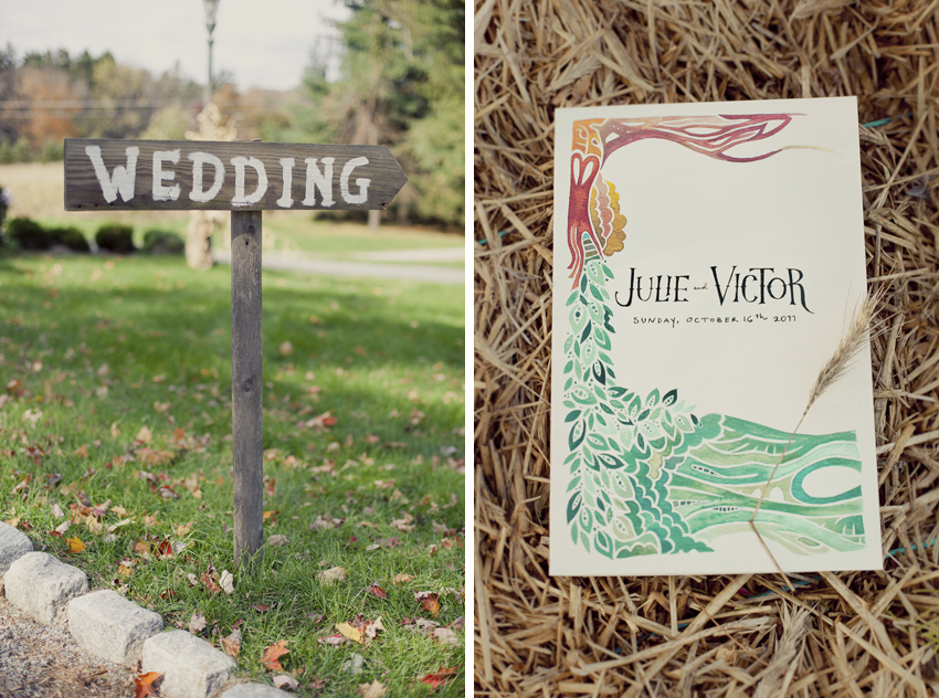 julie victor fall country wedding